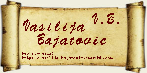 Vasilija Bajatović vizit kartica